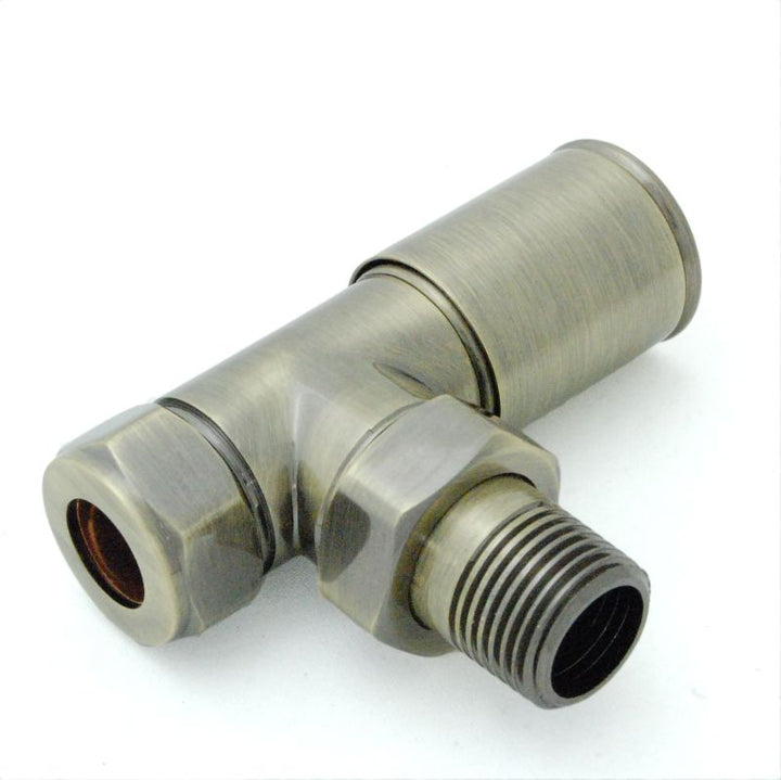 Plumbers Choice Milan Corner Brass Radiator Valves Pair Chrome