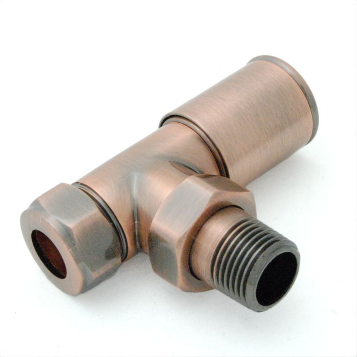 Plumbers Choice Milan Corner Brass Radiator Valves Pair Chrome
