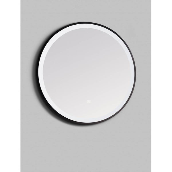 Kartell Nero Round LED Mirror Circular 600mm Matt Black