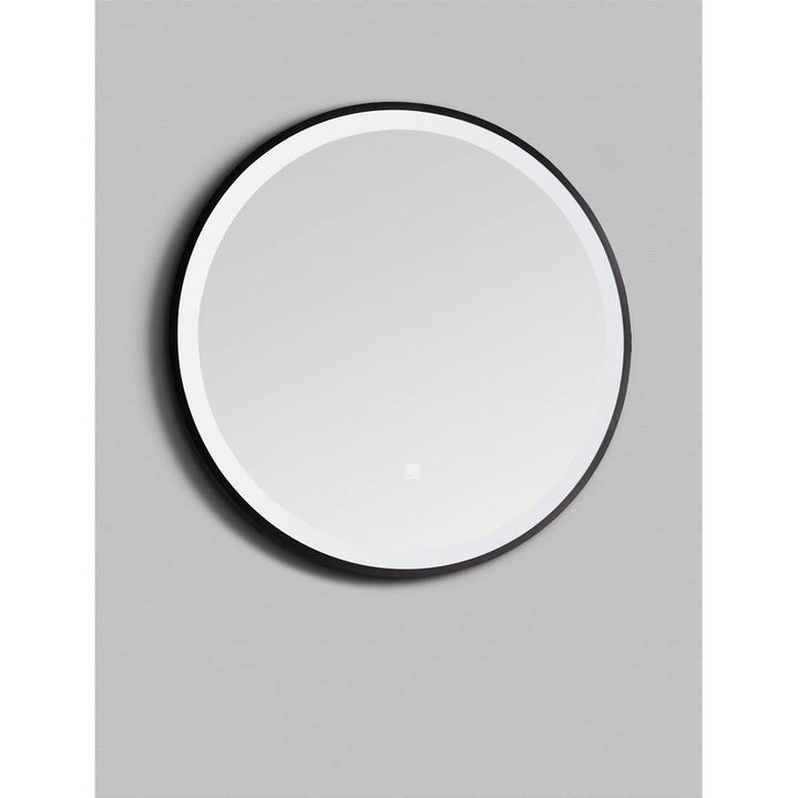 Kartell Nero Round LED Mirror Circular 600mm Matt Black