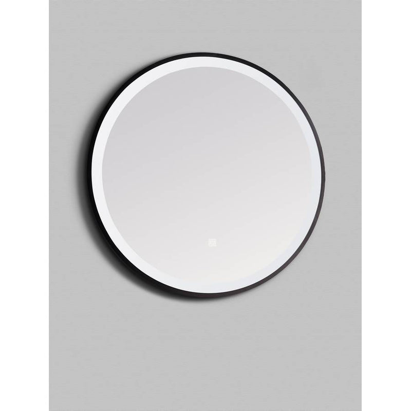 Kartell Nero Round LED Mirror Circular 600mm Matt Black