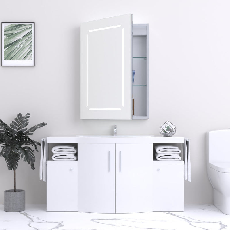 Kartell Reflections Link LED Mirror Cabinet 700mm H x 500mm W