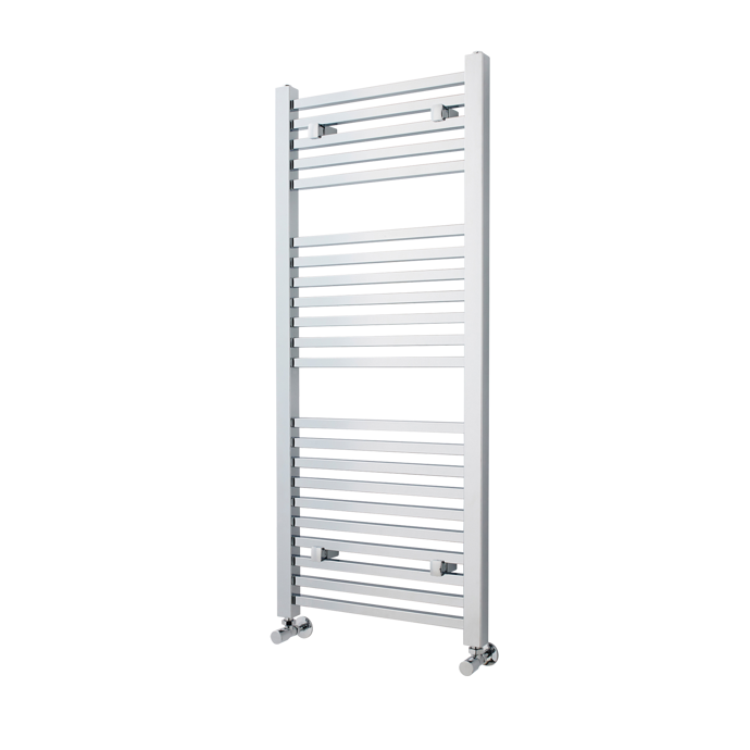 Nuie Level Square Bar Ladder Towel Rail 1200mm H x 500mm W - Chrome
