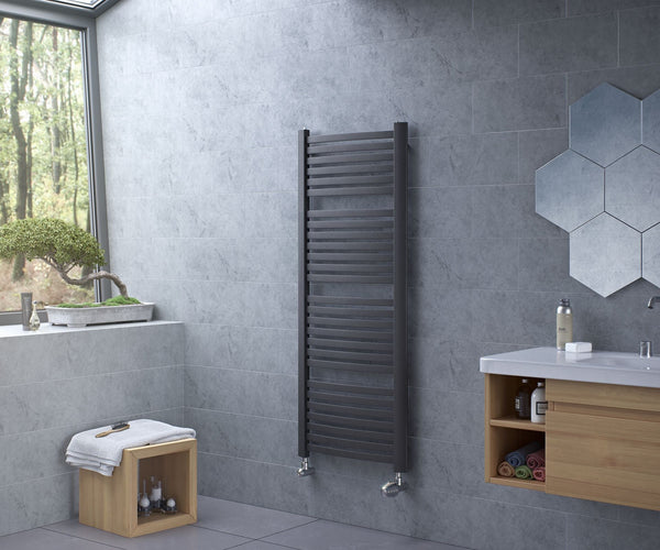Eucotherm Nova Primus Anthracite Ladder Designer Towel Rail Radiator
