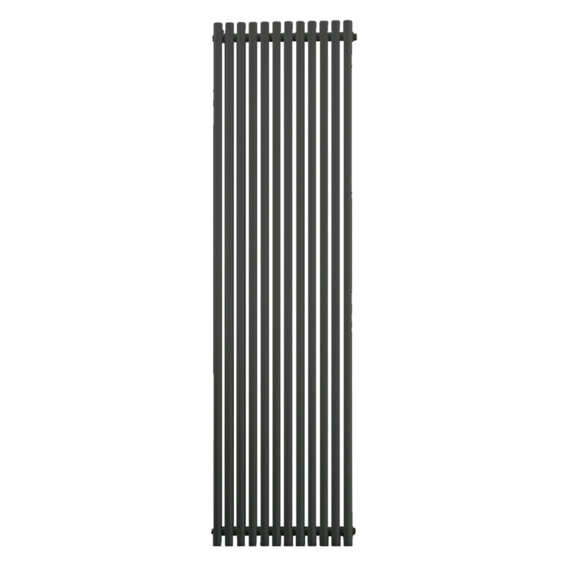 Eucotherm Supra Round Anthracite Tube Single Panel Vertical Designer Radiator