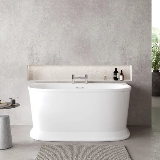 Nuie Timora 1500mm Back To Wall Bath With Legs And Waste