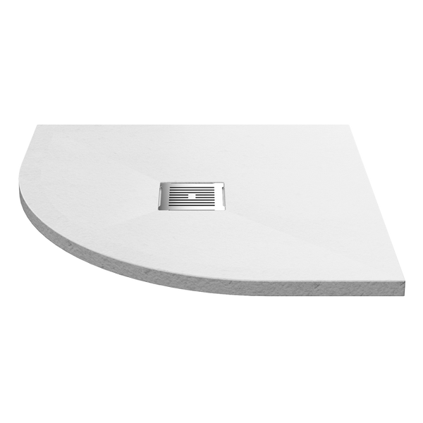 Nuie White Slate Tray Slimline / Quad Shower Tray 800mm x 800mm