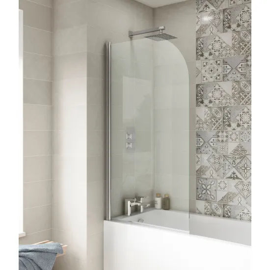 Nuie 800mm Chrome Bath Screen