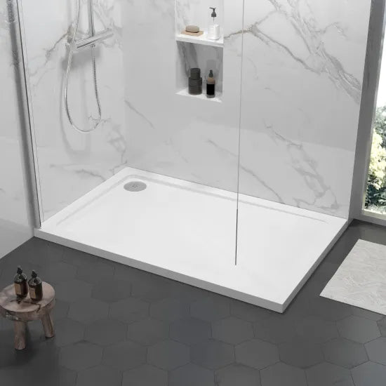 Nuie 1200 x 760mm White Slimline Rectangular Shower Tray