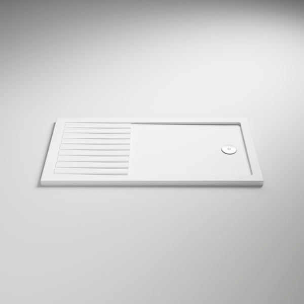 Nuie White Shower Trays / Rectangular Walk-In Shower Tray 1400mm x 900mm