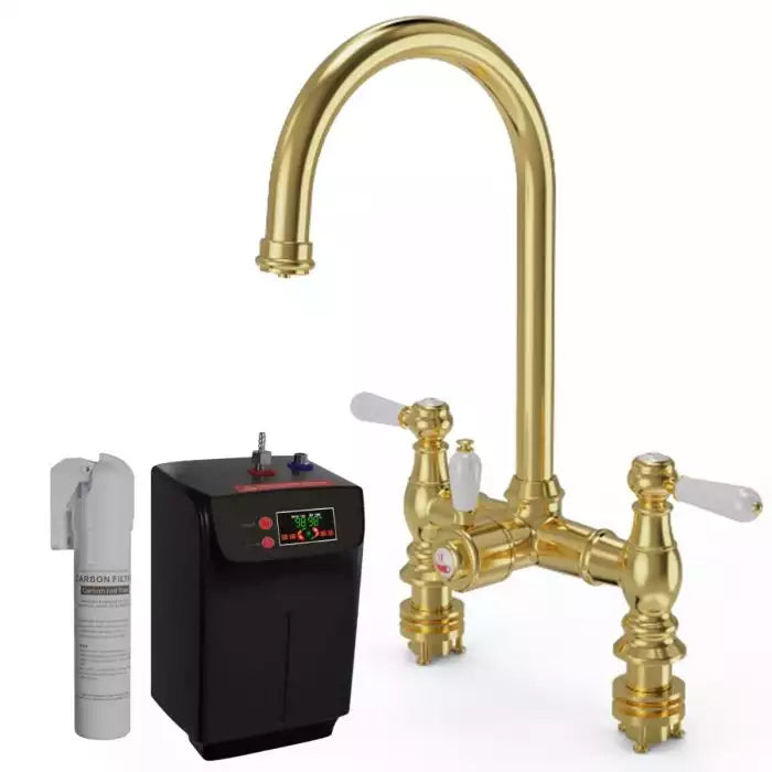 Ellsi Traditional bridge 3 In 1 Instant Hot Water Kitchen Sink Taps