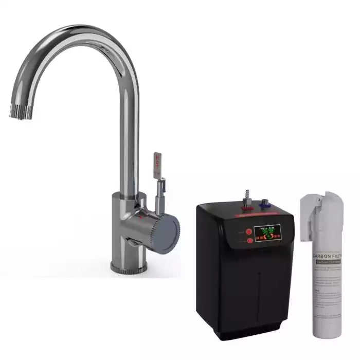Ellsi Industrial Single Lever 3 In 1 Instant Hot Water Kitchen Taps