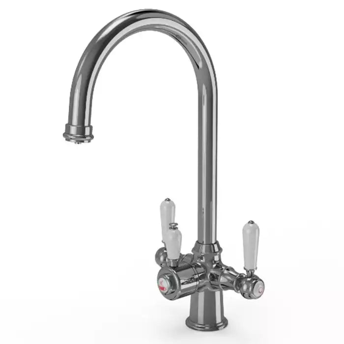 Ellsi Traditional Cruciform 3 In 1 Hot Water Kitchen Sink Taps
