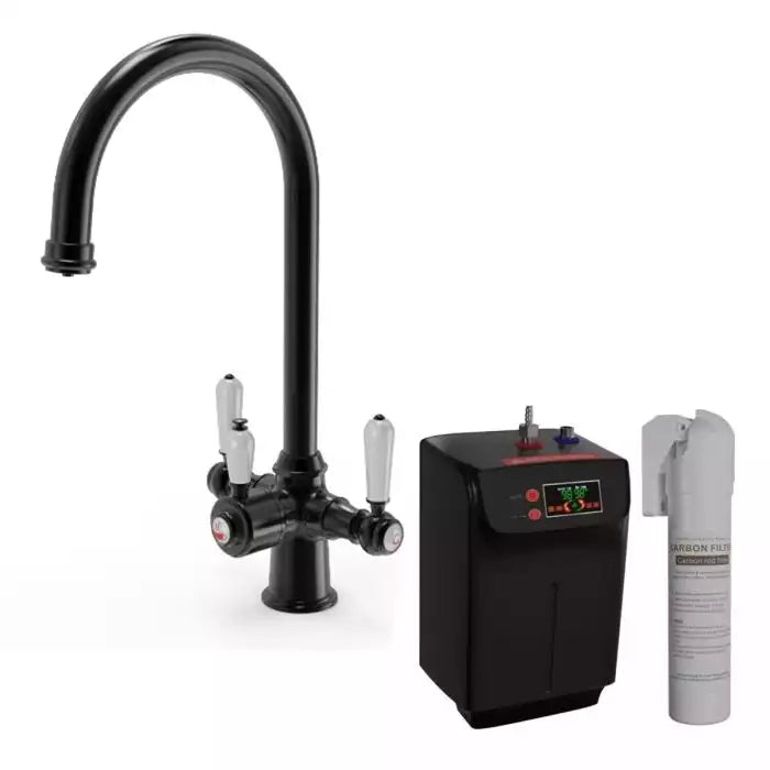Ellsi Traditional Cruciform 3 In 1 Hot Water Kitchen Sink Taps