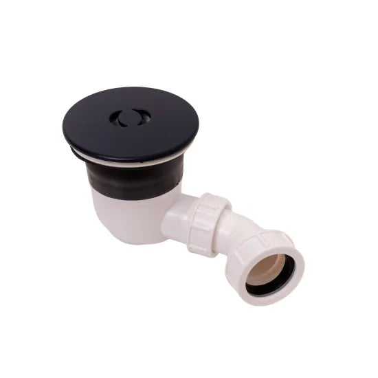 Matt Black Top Fix Fast Flow Shower Tray Waste