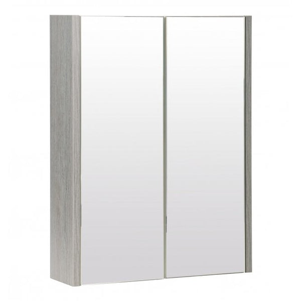 Kartell Purity Double Door Mirror Cabinet 650mm x 500mm Silver Oak