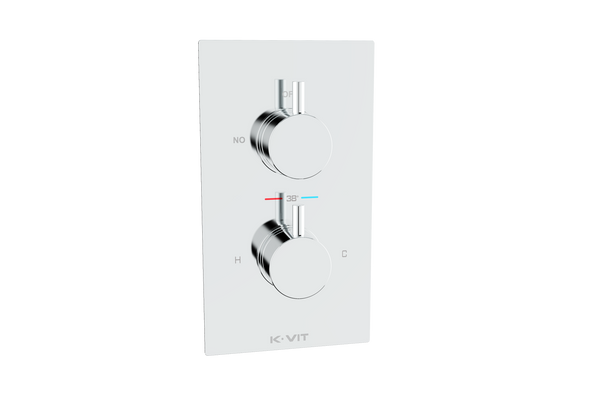 Kartell Plan Concealed Thermostatic Shower Valve Chrome Finish