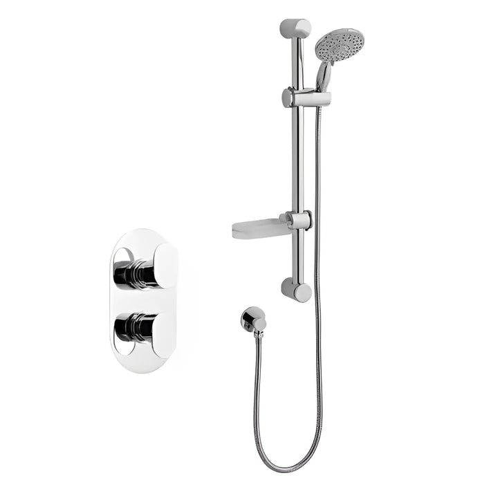 Kartell Logik Thermostatic Concealed Shower with Adjustable Slide Rail Kit