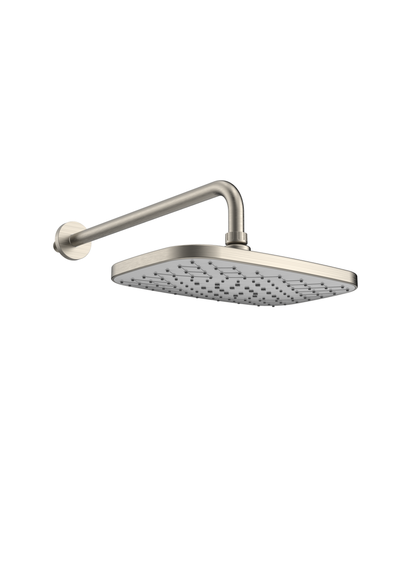 Kartell Kolt Fixed Shower Head and Arm - Brushed Nickel