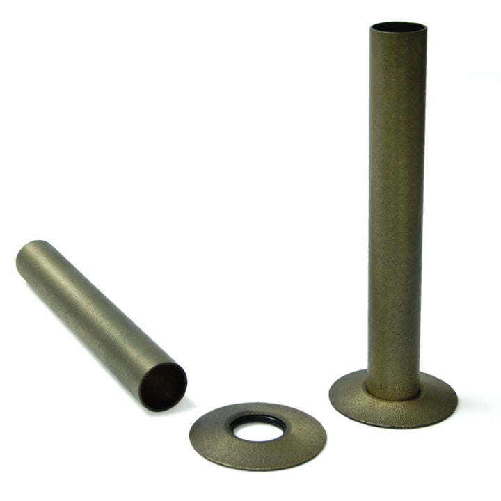 Plumbers Choice Old English Brass Radiator Valve Sleeving Kit pair