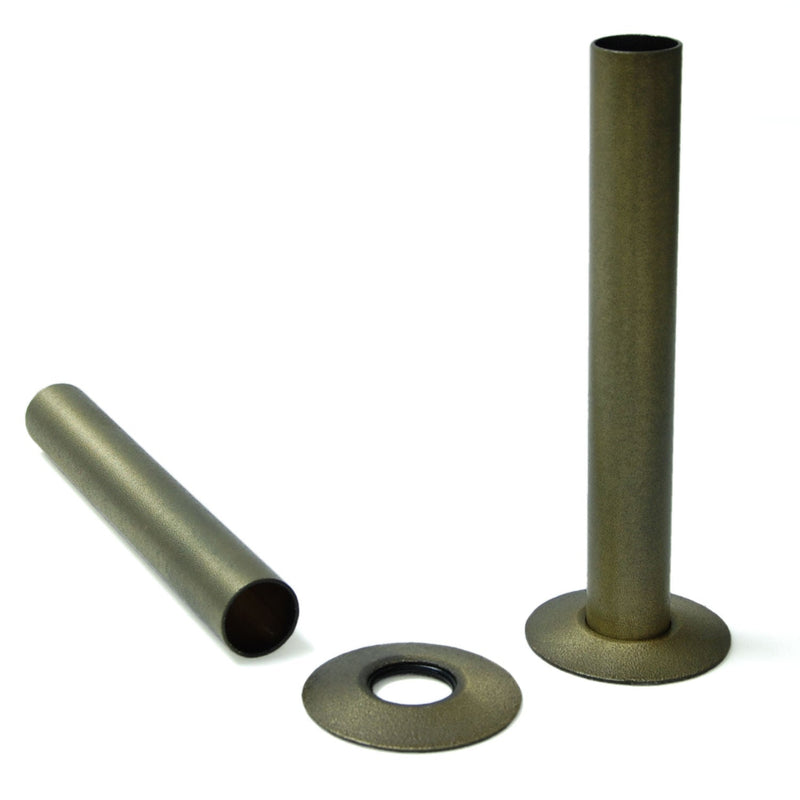 Plumbers Choice Old English Brass Radiator Valve Sleeving Kit pair