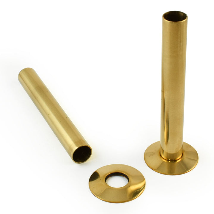 Plumbers Choice Un-Lacquered Brass Sleeving Kit 130mm (pair)