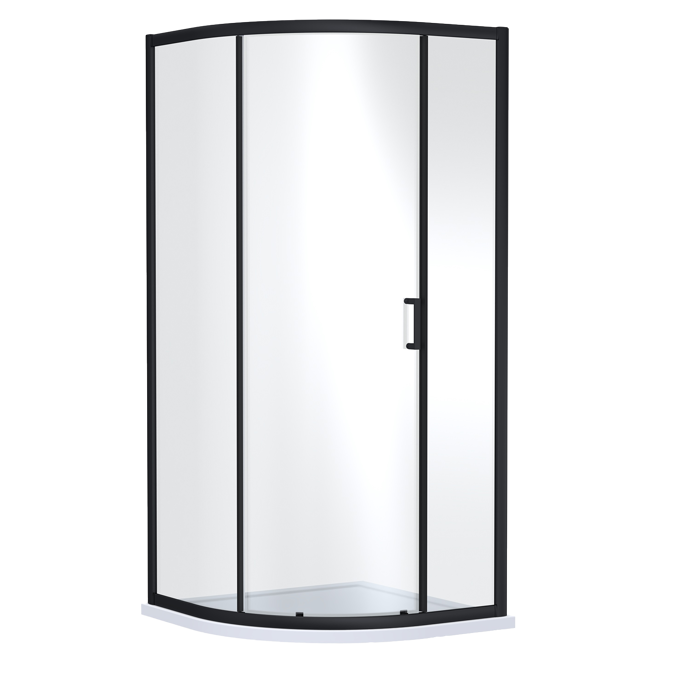 Nuie Rene Single Entry / 1900mm x 900mm Single Entry Quadrant - Matt Black