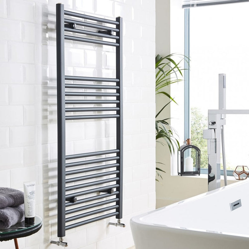 Kartell 22Mm Straight Anthracite Classic Ladder Heated Towel Rails