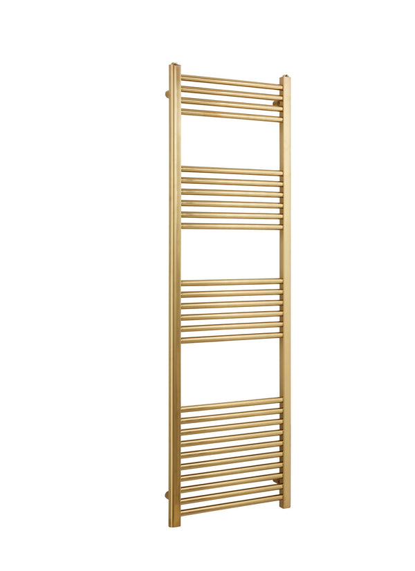 Kartell 22mm Straight Towel Rail 500mm x 1600mm - Brushed Brass