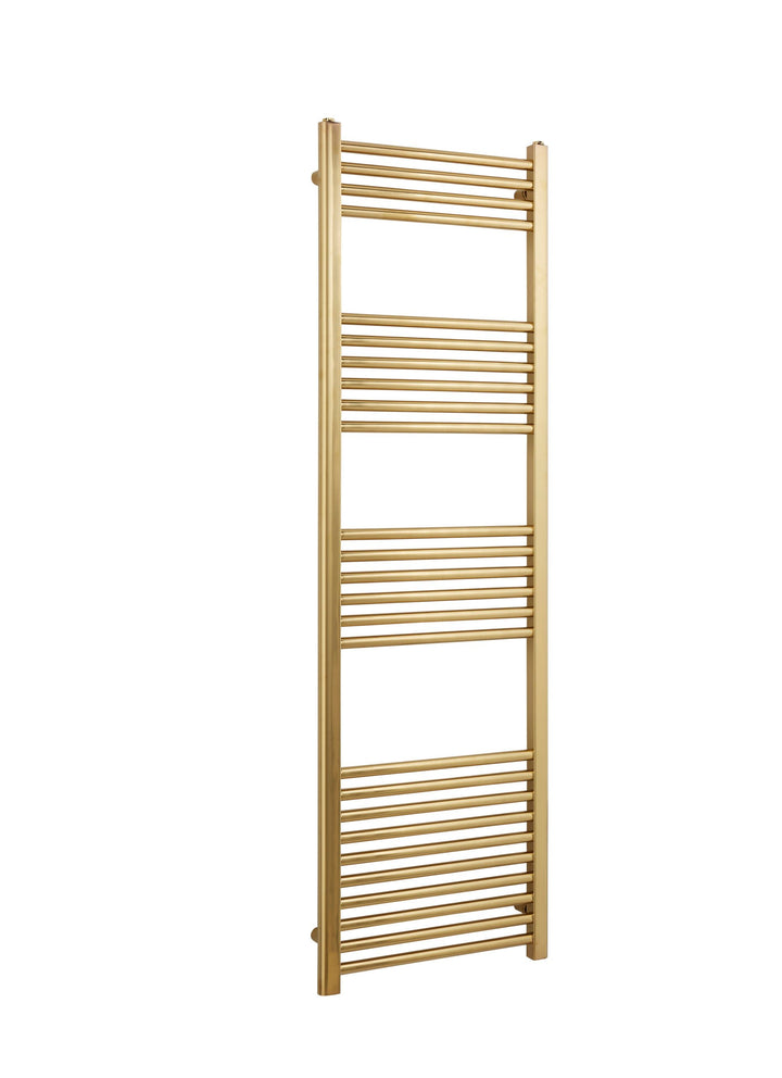 Kartell 22mm Straight Towel Rail 500mm x 1600mm - Brushed Brass