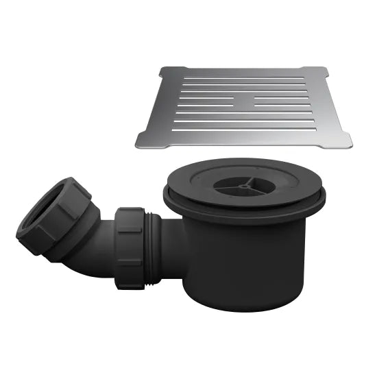 Nuie Square Shower Waste With Chrome Top