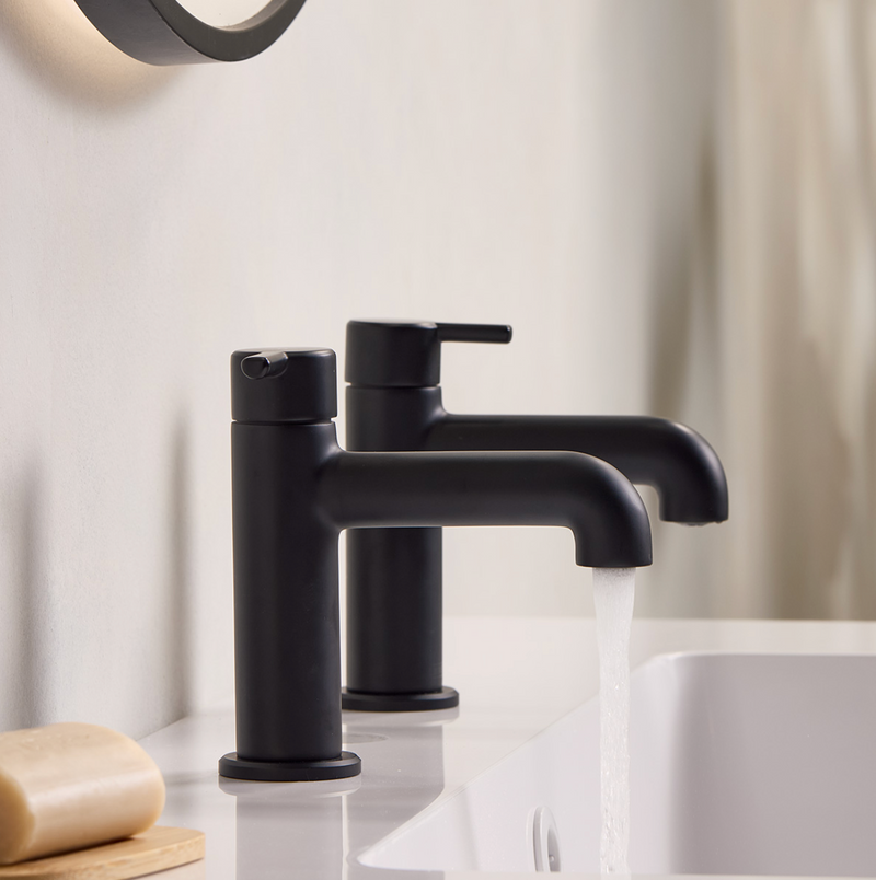 Bristan Altum Basin Tap Pair - Matt Black