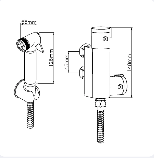Tailored Brushed Brass Thermostatic Douche Kit