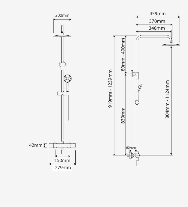 Methven Kiri Mk2 Cool Touch Diverter Shower - Brushed Brass