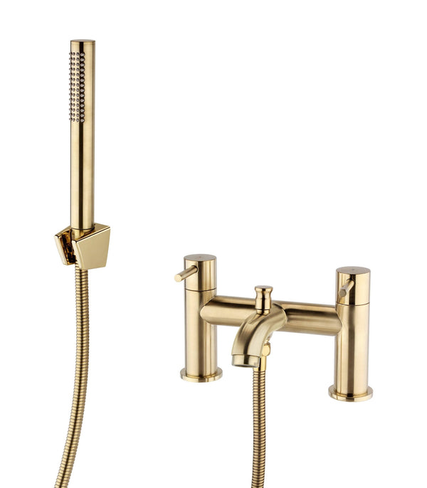 Kartell Brassware Ottone Bath Shower Mixer Tap Brushed Brass