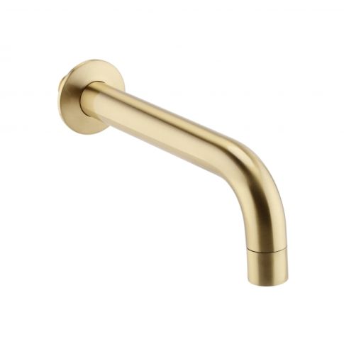 Kartell Brassware Ottone Wall Mounted Bath Spout Brushed Brass