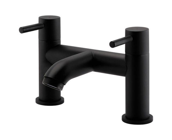 Kartell Brassware Nero Round Bath Filler Tap Matt Black
