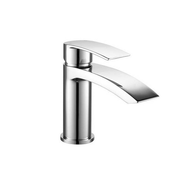 Kartell Curve Mini Mono Basin Mixer Tap with Click Waste Chrome