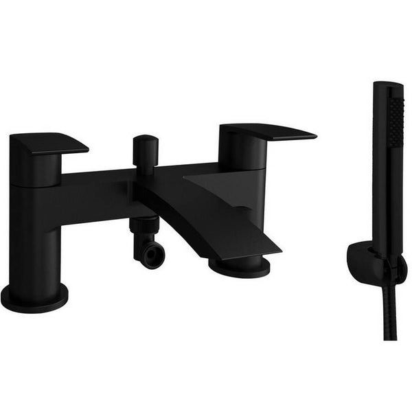 Kartell Brassware Nero Curve Bath Shower Mixer Tap Matt Black