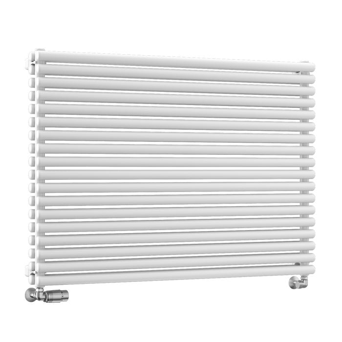 TradeRad Premium Steel Round Tube White Vertical Designer Radiators