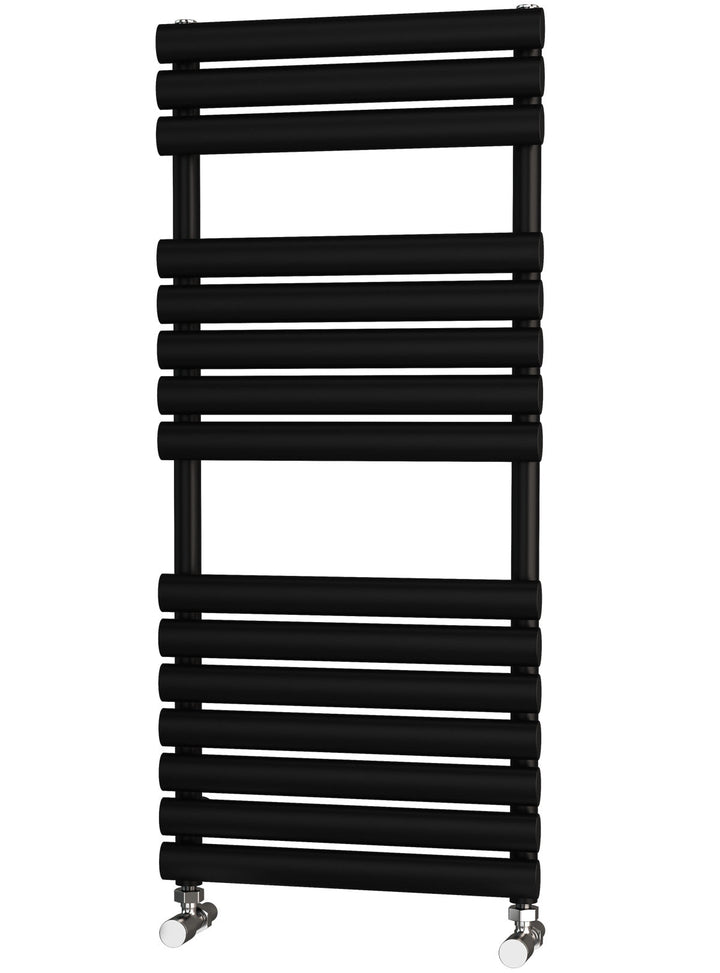 Traderad Elliptical Tube Black Designer Heated Towel Rails