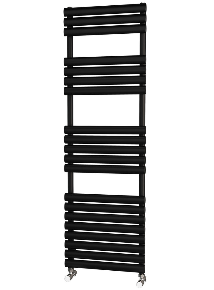 Traderad Elliptical Tube Black Designer Heated Towel Rails