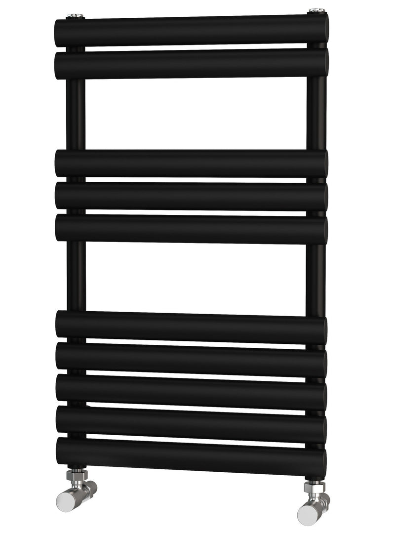 Traderad Elliptical Tube Black Designer Heated Towel Rails