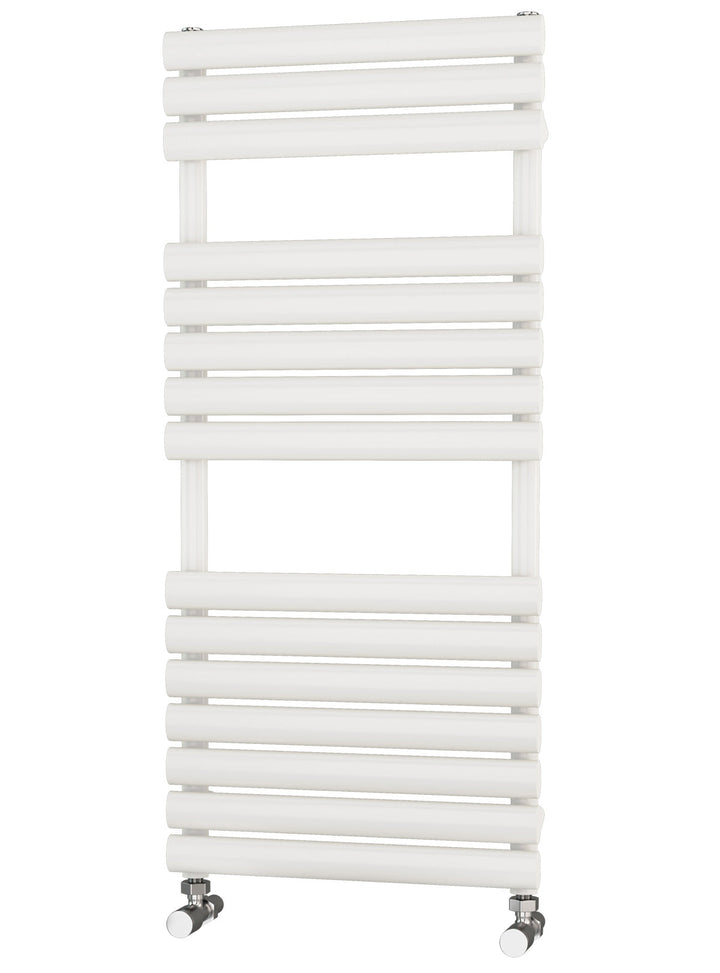 Traderad Elliptical Tube White Designer Heated Towel Rails