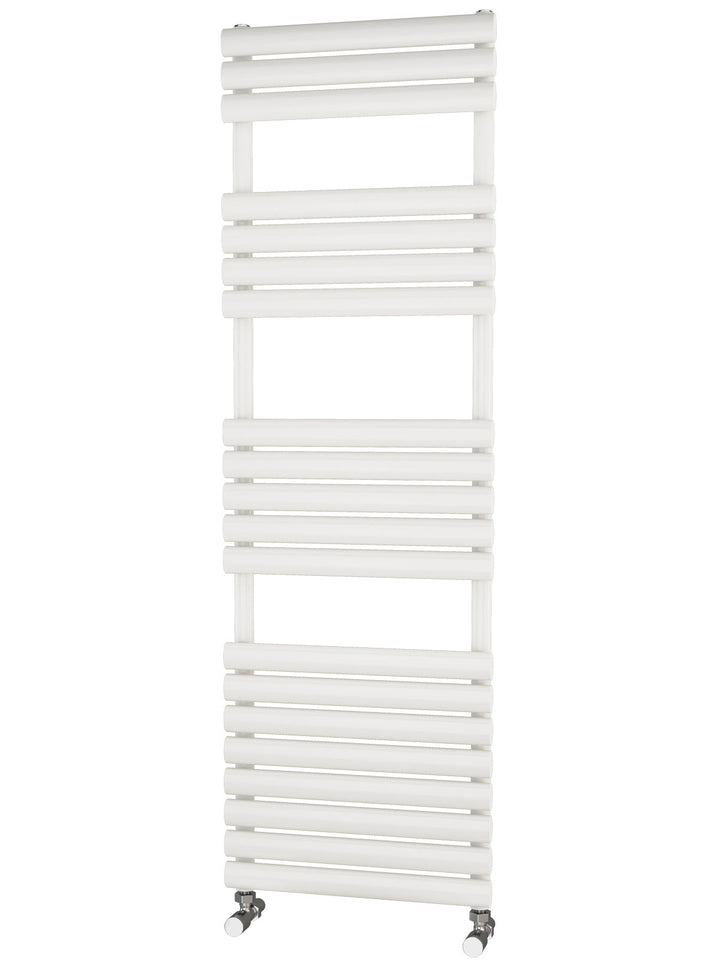 Traderad Elliptical Tube White Designer Heated Towel Rails
