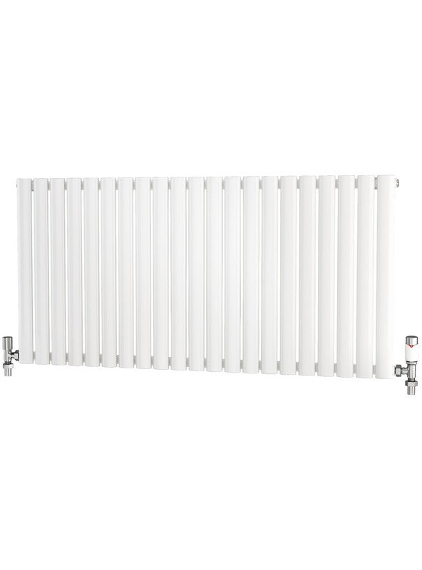Traderad Elliptical Tube Steel White Horizontal Designer Radiators