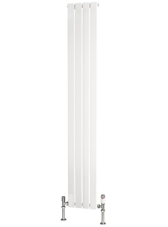 Traderad Flat Tube Steel White Vertical Designer Radiators