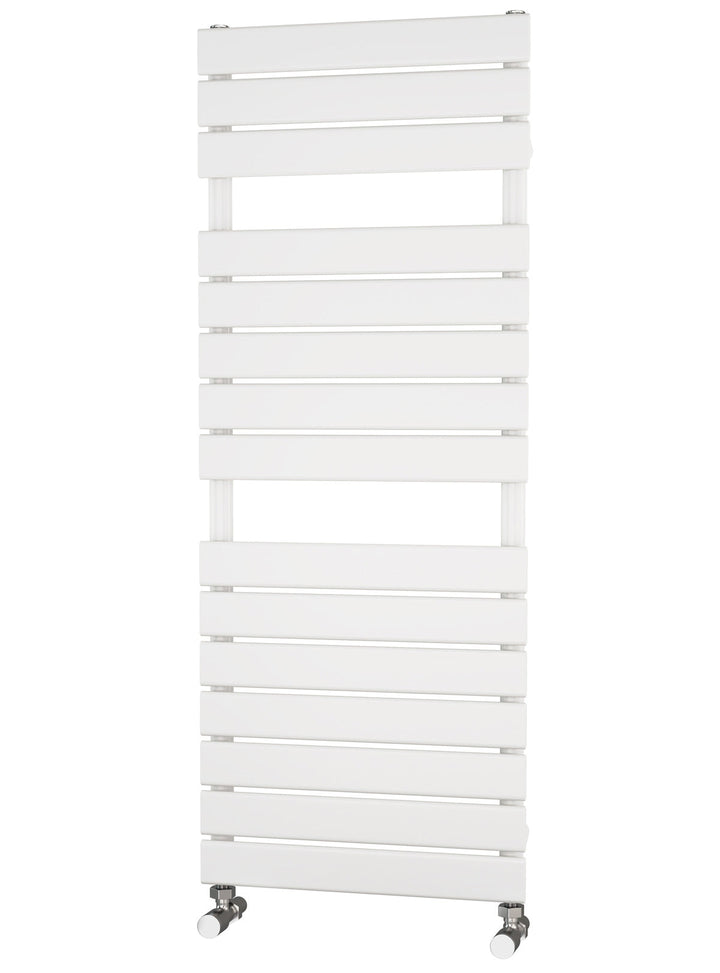 Traderad Flat Tube White Designer Heated Towel Rails