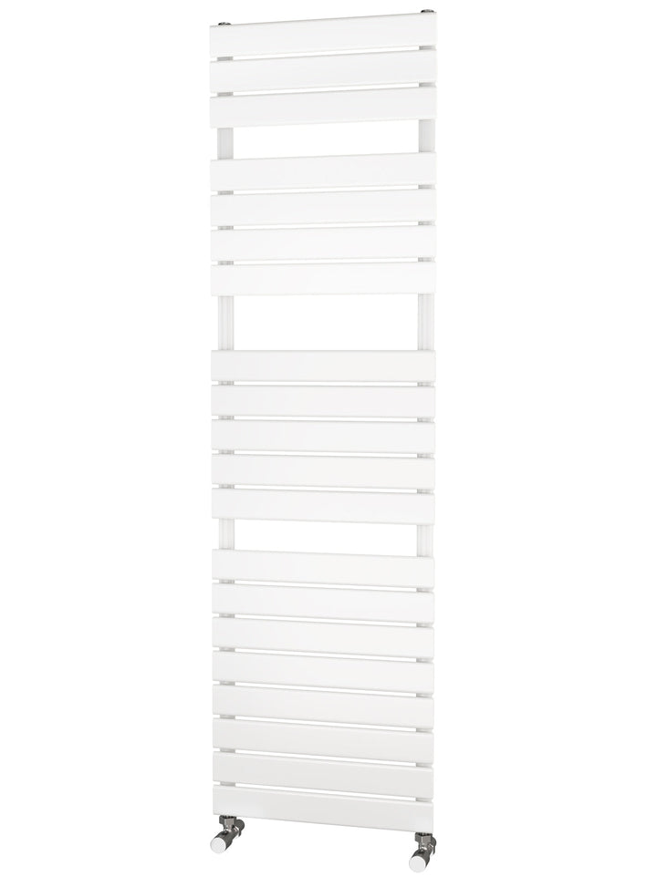 Traderad Flat Tube White Designer Heated Towel Rails
