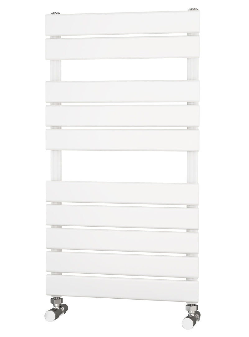Traderad Flat Tube White Designer Heated Towel Rails